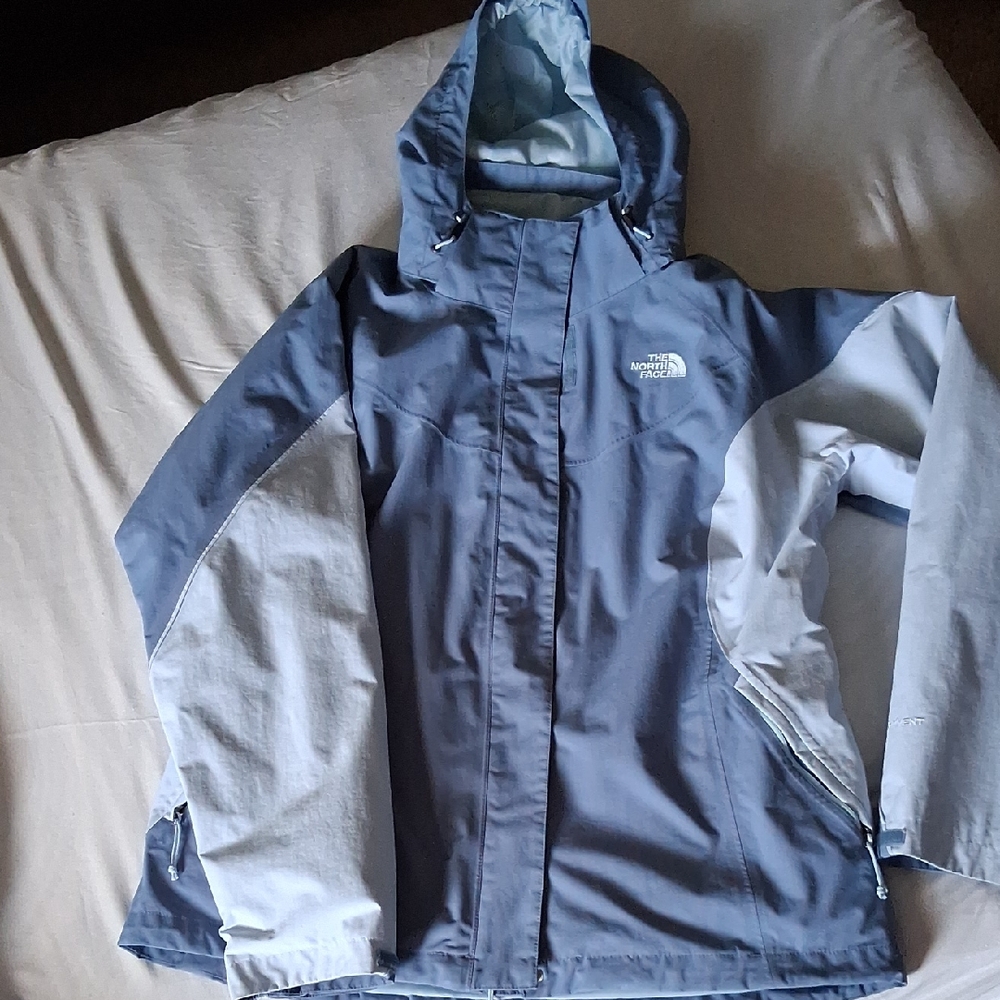 The North Face Blue and Light Blue Hooded Jacket